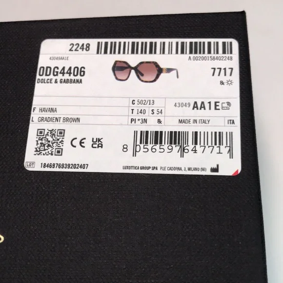 New Auth Dolce & Gabbana  DG 4406 Havana Geometric Sunglasses - Picture 13 of 13